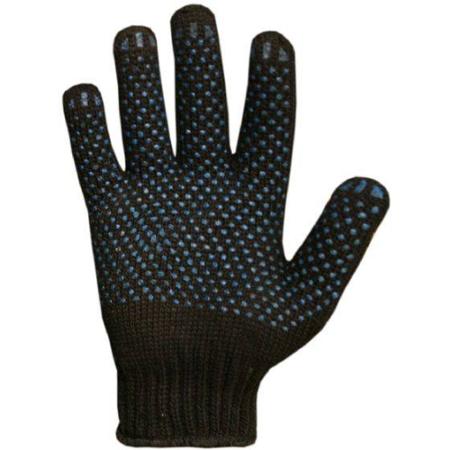Защитные утепленные трикотажные перчатки с ПВХ точкой