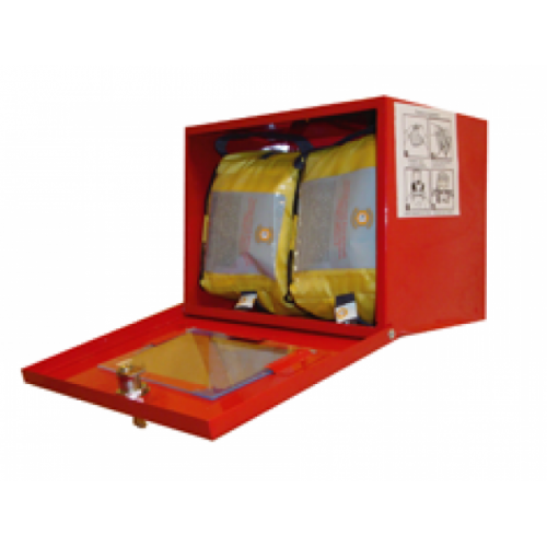 Металлический контейнер для хранения самоспасателя и накидок (2 изделия)