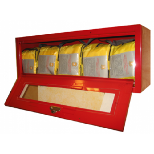 Металлический контейнер для хранения самоспасателя и накидок (5 изделий)