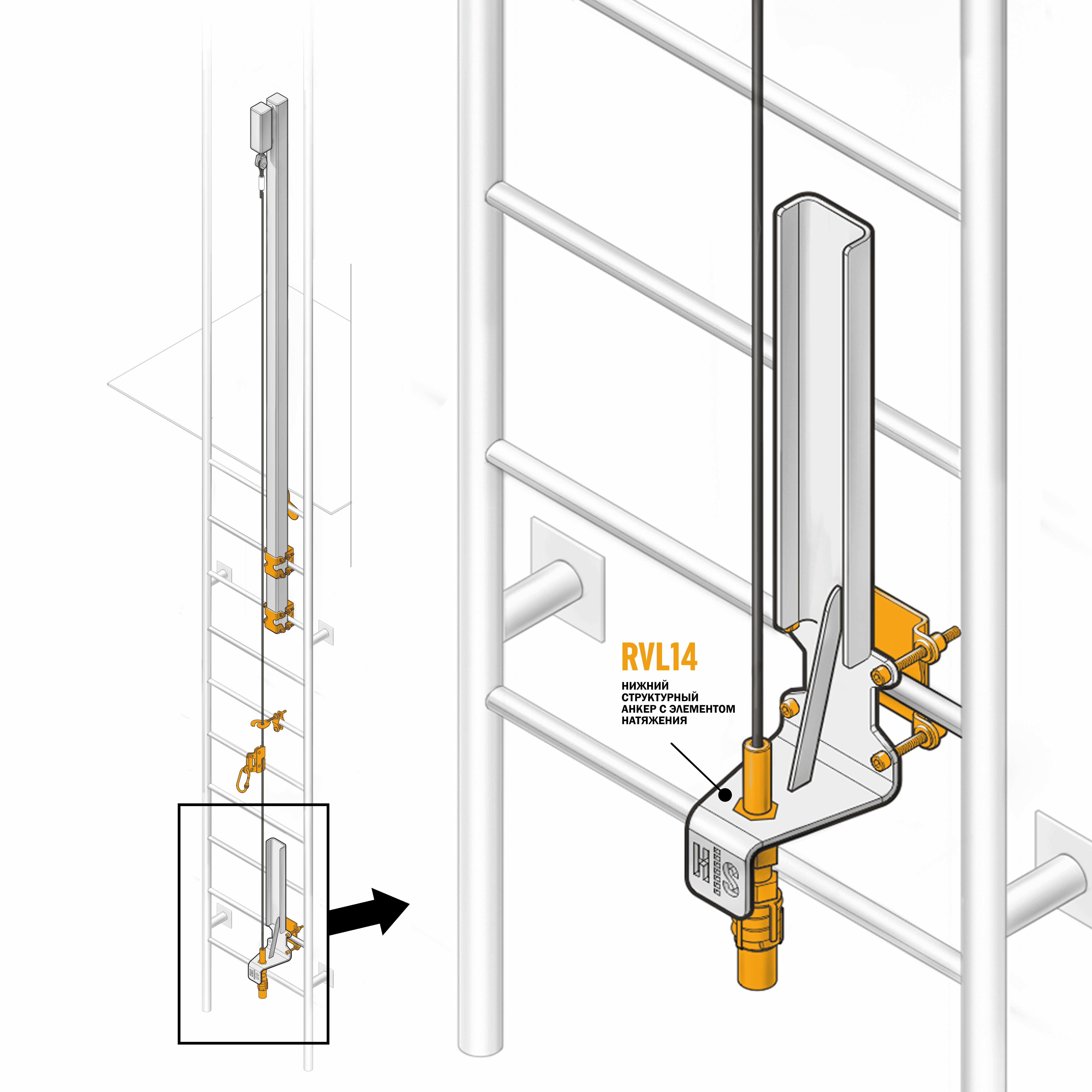 Вертикальная система страховки VERTIKAL 2
