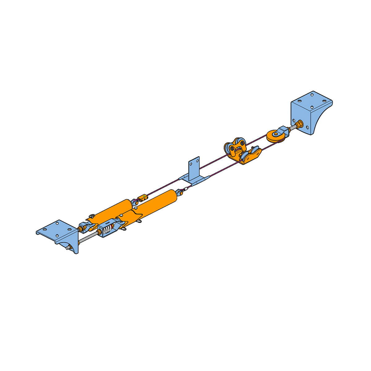 Горизонтальная система страховки GALEREYA 2 FHL20 для работы на ж/д вагонах и автоцистернах